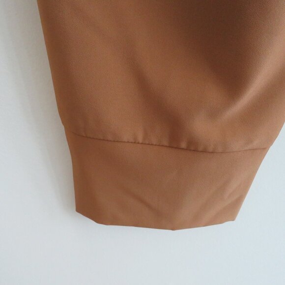 THE KEMIST Tan Multi Pleat Front Baggy High Rise Tapered Pants UK 18 US 14 - Picture 13 of 15